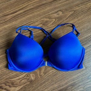 Very Sexy Push Up Bra Front Close Strappy - Royal Blue - Victoria's Secret - 36C